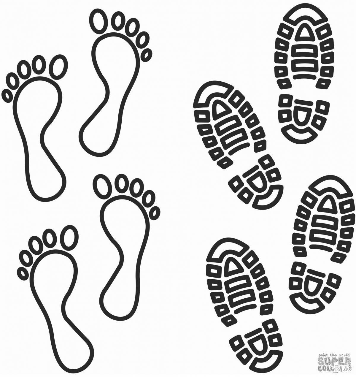 Joyful footprints coloring book for kids