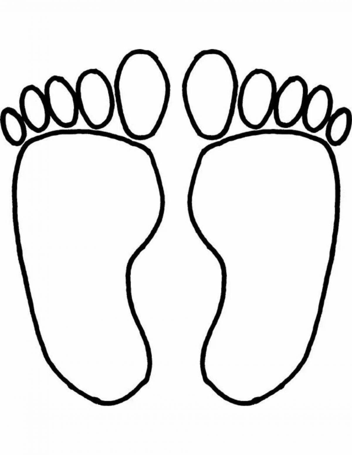 Adorable footprints coloring book for kids