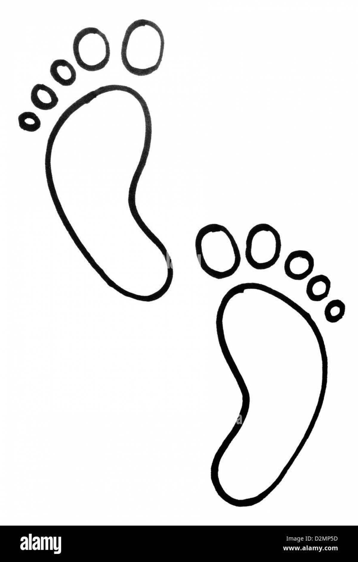 Magic footprints coloring book for kids