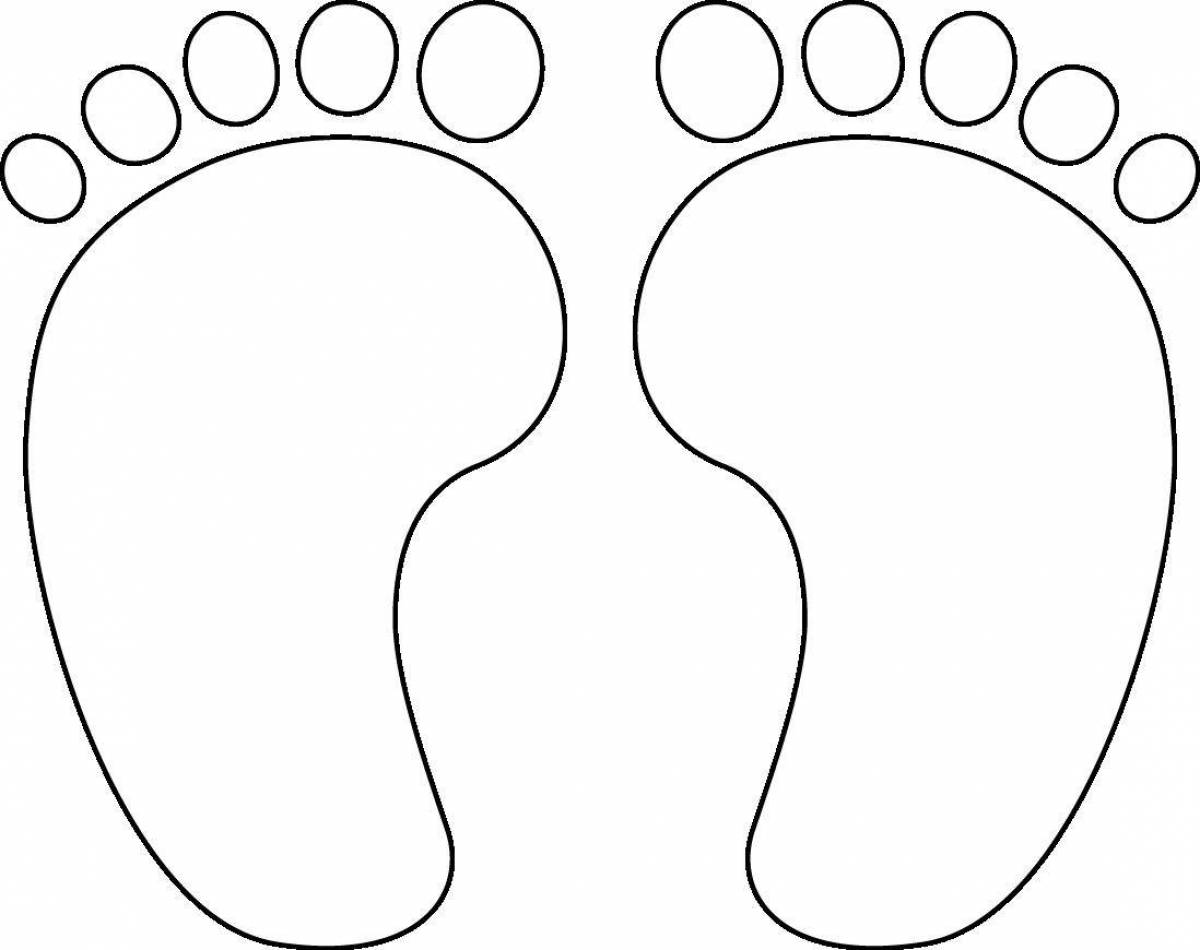 Sparkling footprints coloring book for kids