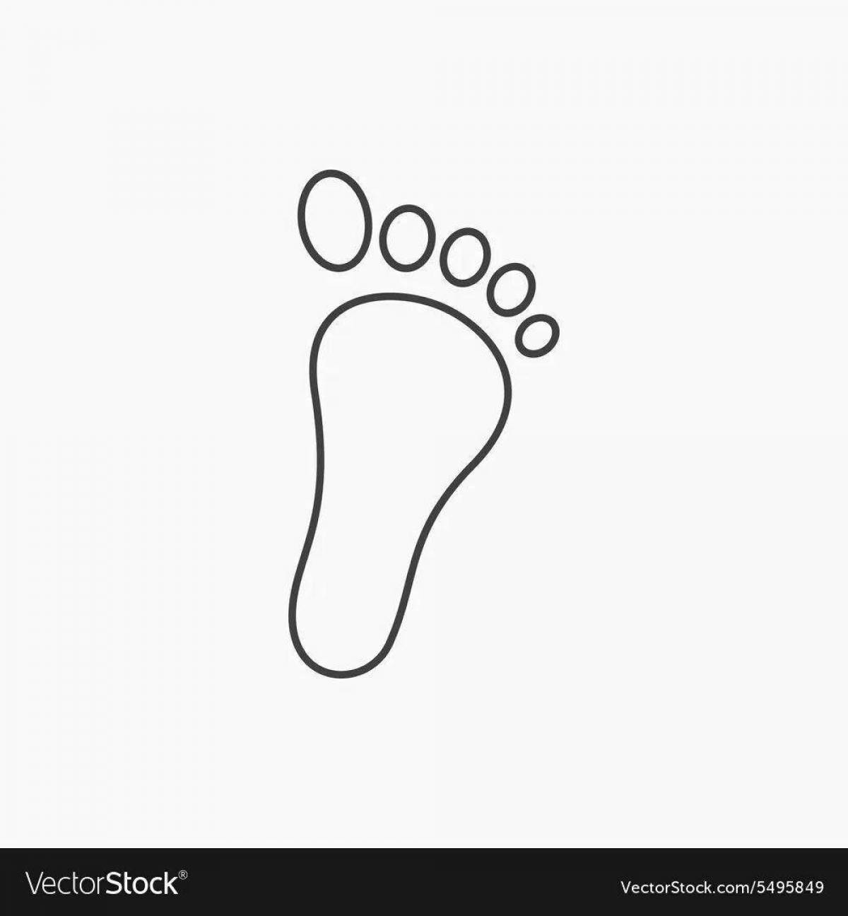 Exciting footprints coloring pages for kids