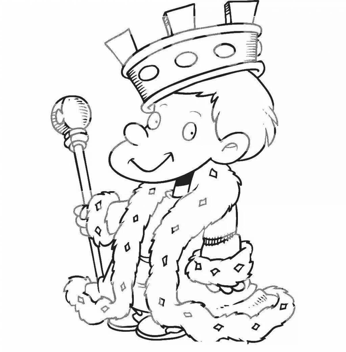 Exquisite king coloring pages for kids