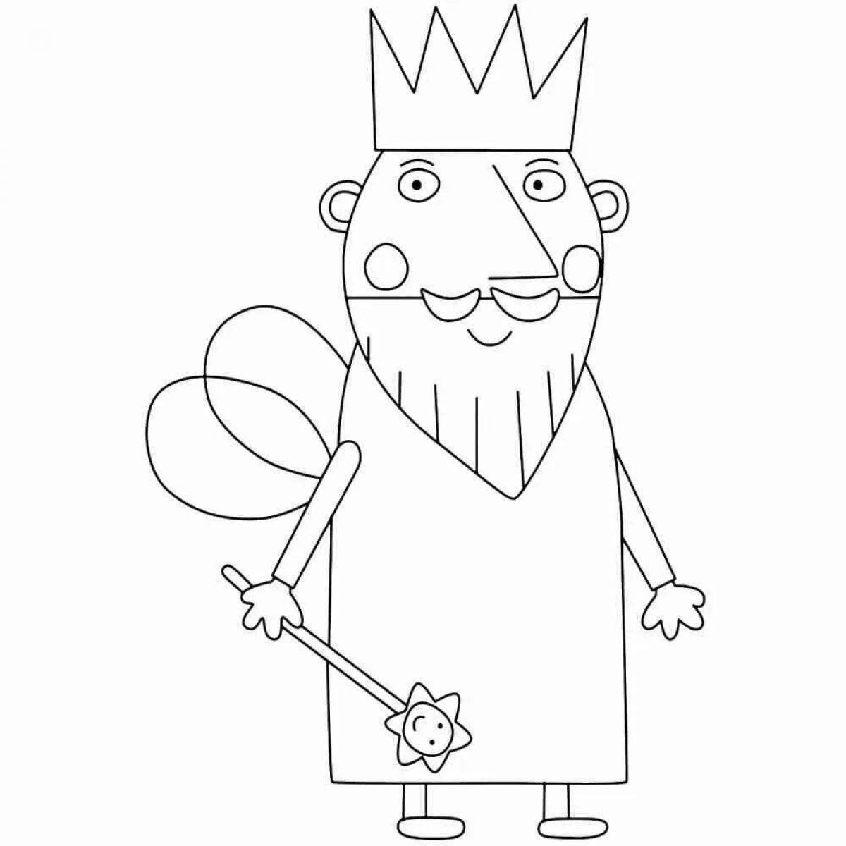 King's colorful coloring book for kids