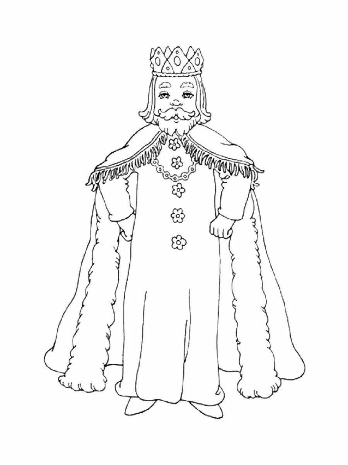Joyful king coloring pages for kids