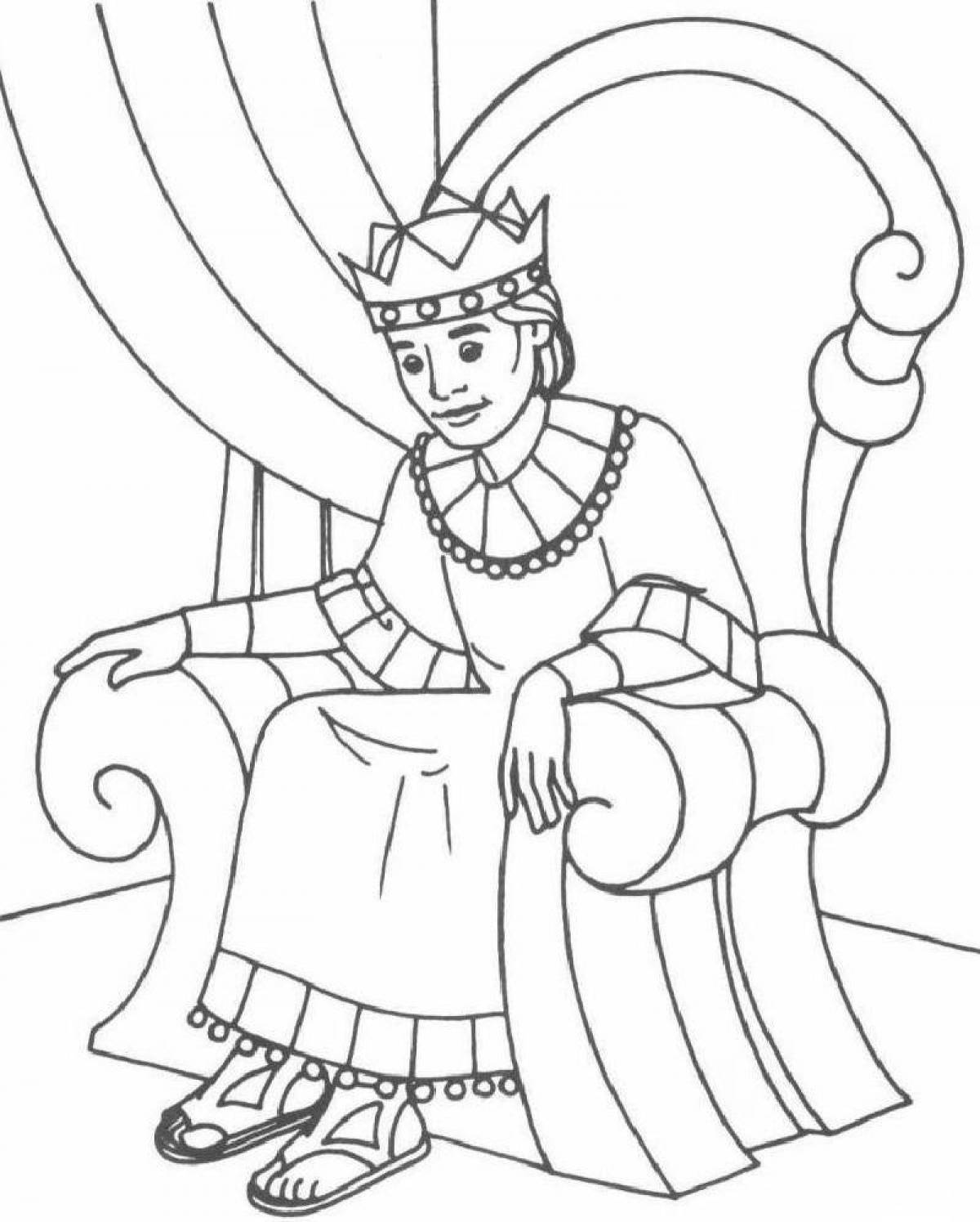 Playful king coloring pages for kids