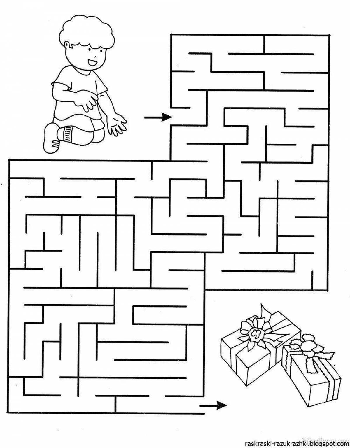 Coloring puzzle for children
