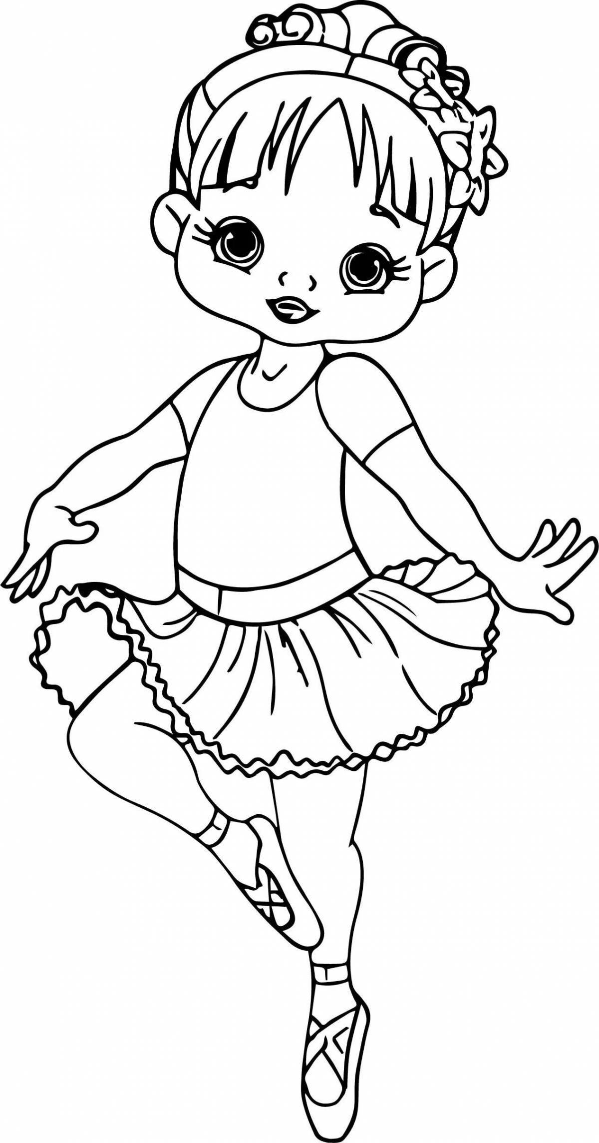 Glowing dancing coloring pages for kids