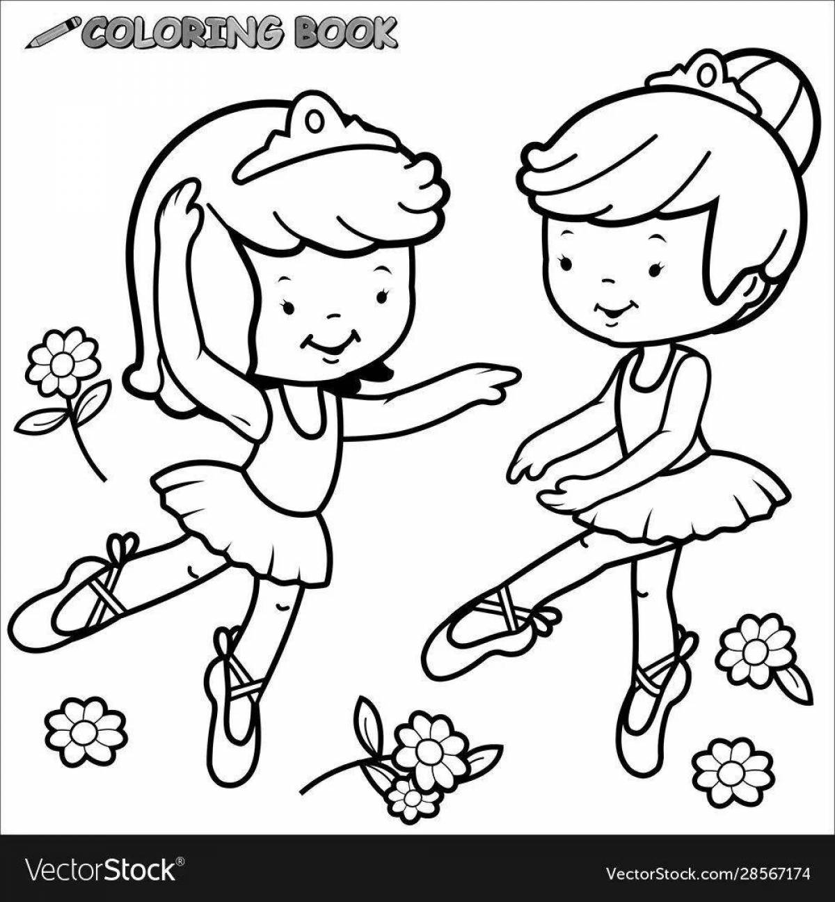 Coloring for bright dances for children