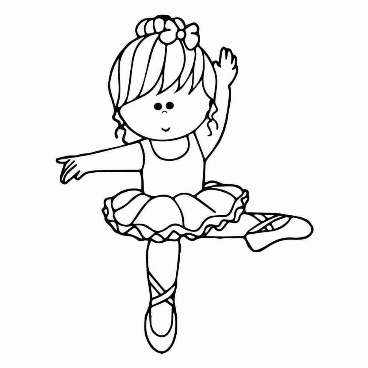 Outgoing dance coloring for kids