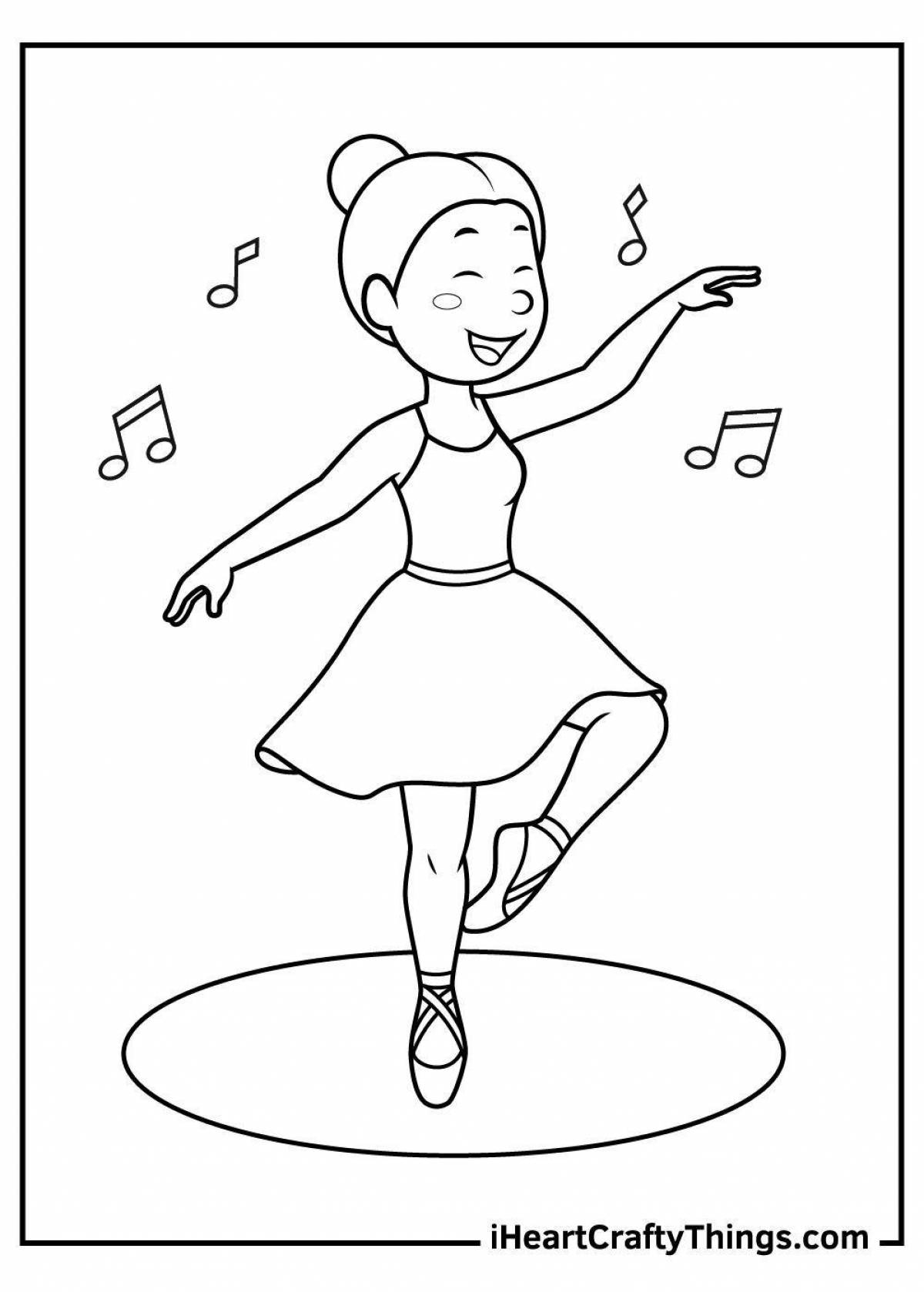 Magic dancing coloring pages for kids