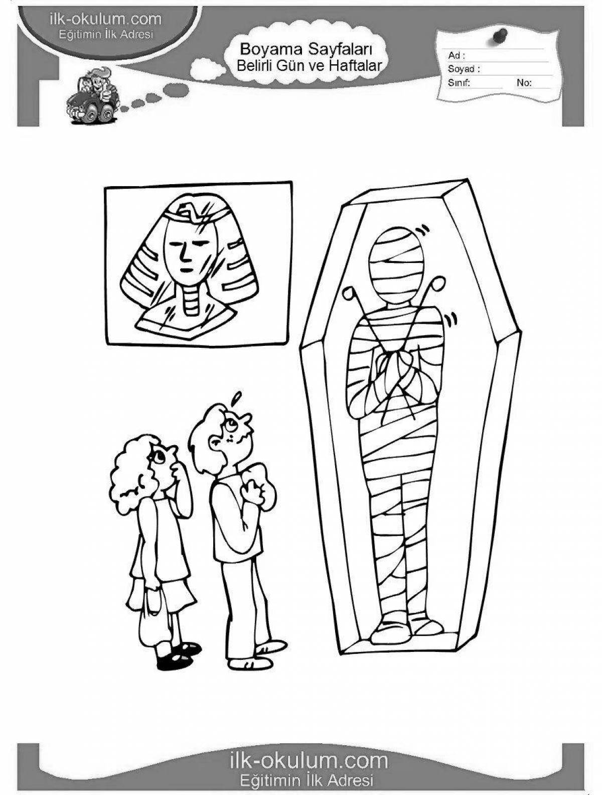 Coloring page charming museum