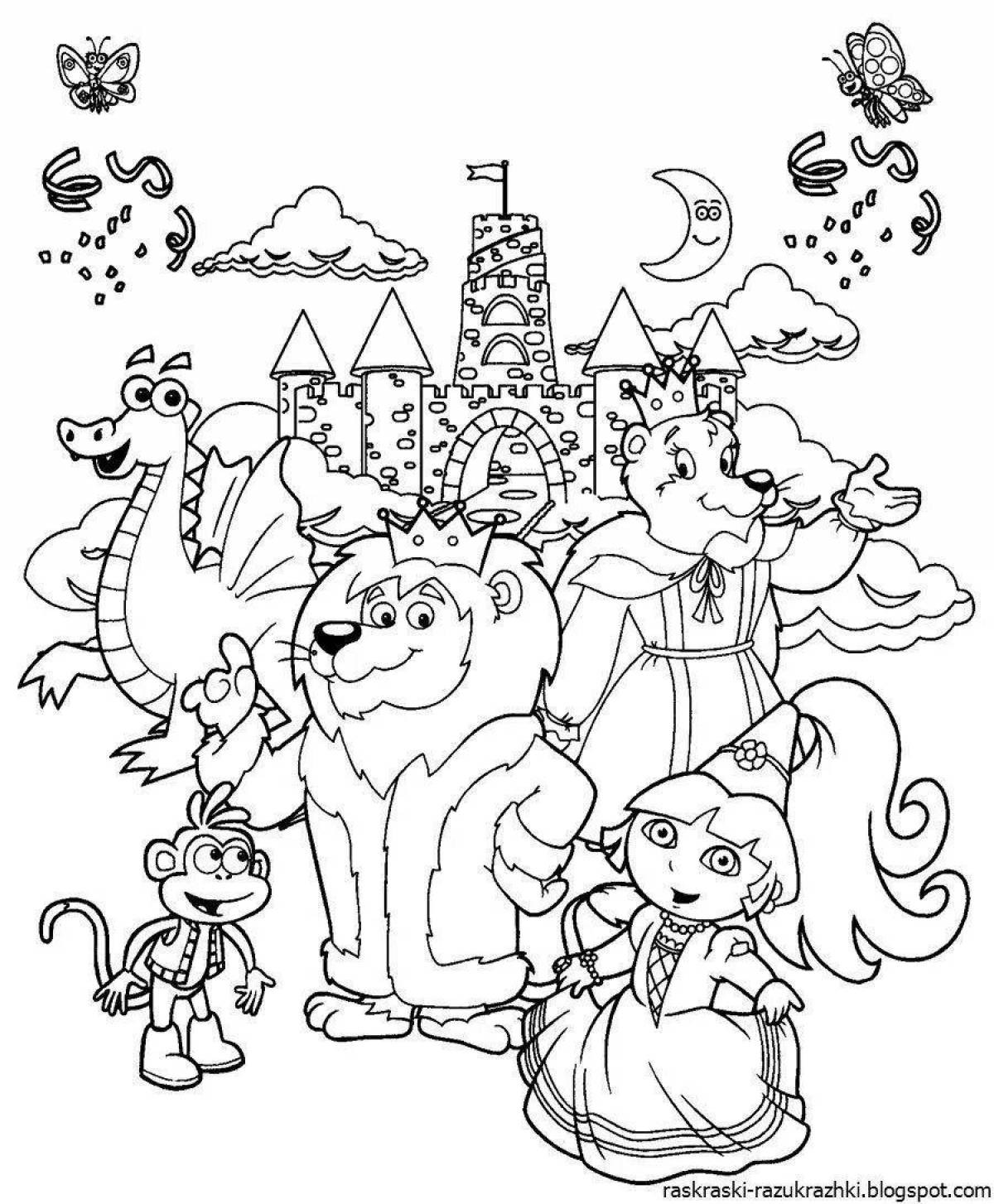 A fun coloring book popular with kids