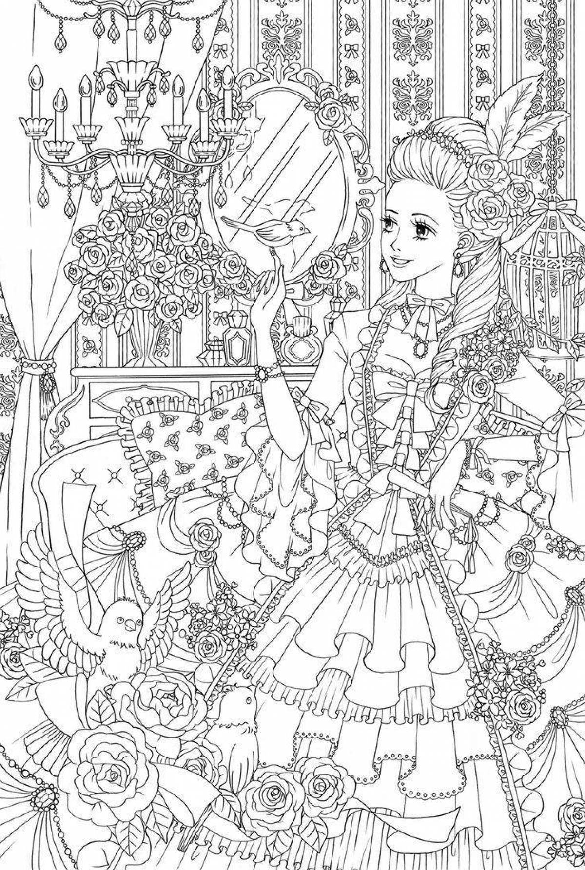 Sweet coloring page heavy for girls