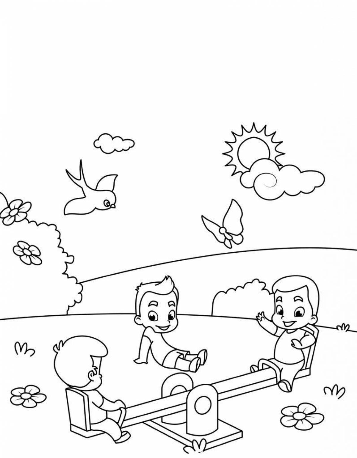 Bright walk coloring book for kids