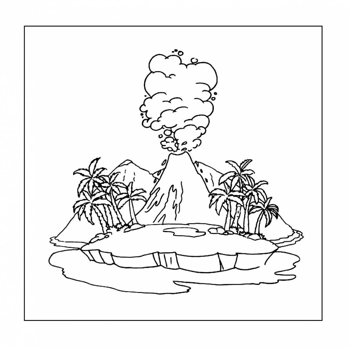 Glowing island coloring book for kids
