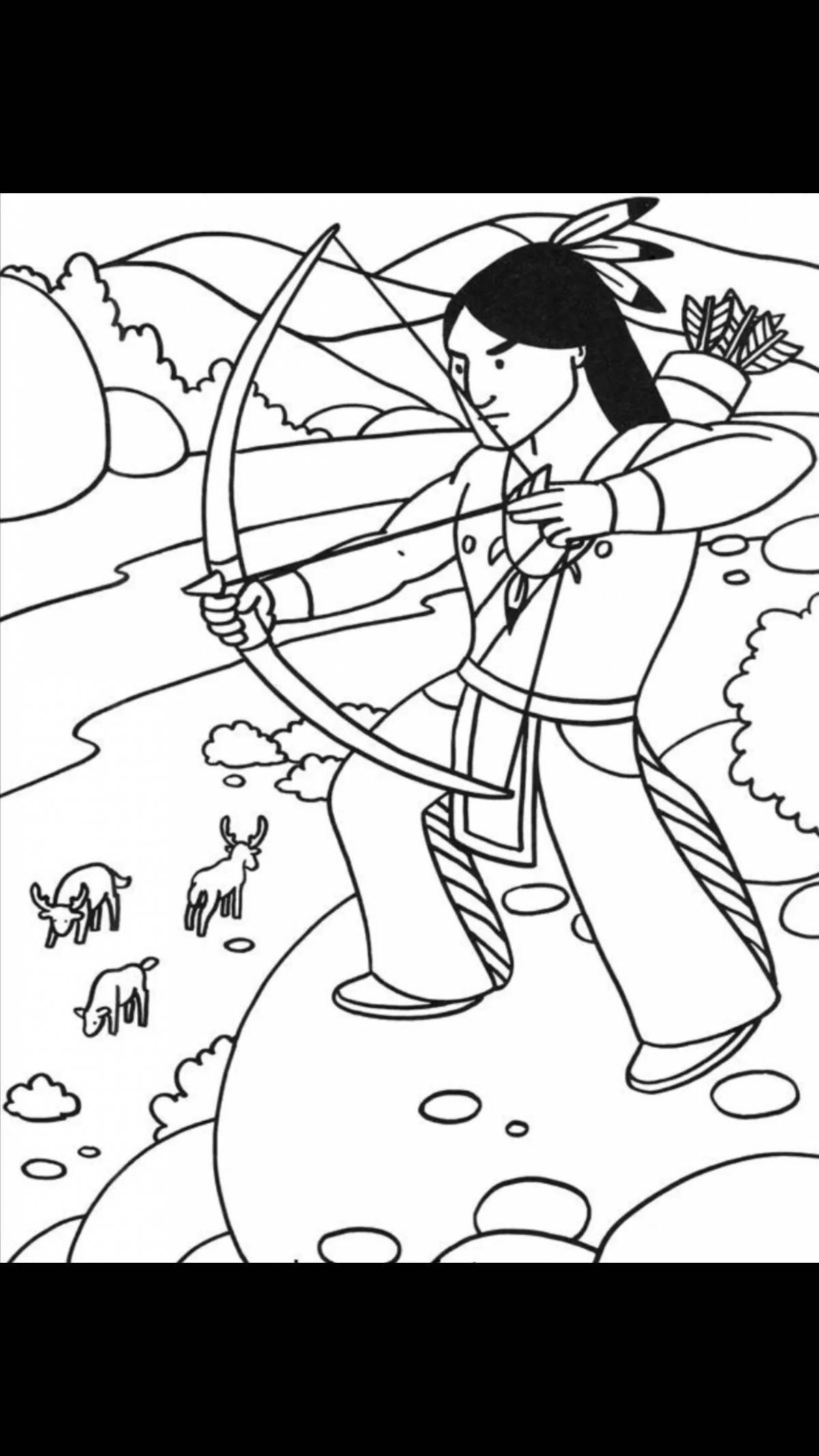 Funny Indian coloring book for kids