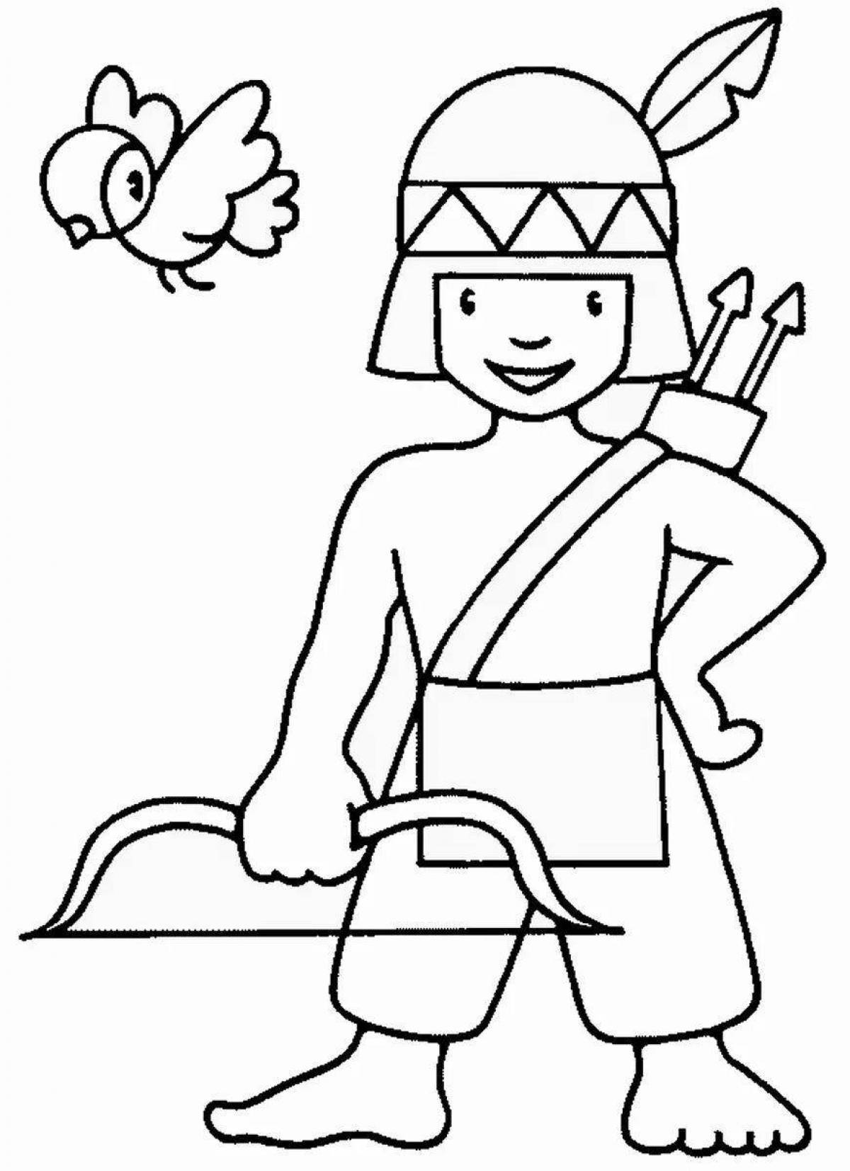 Fun Indian coloring book for kids
