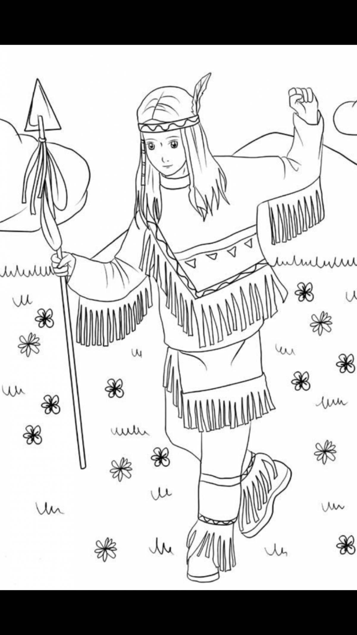 Creative indian coloring book for kids