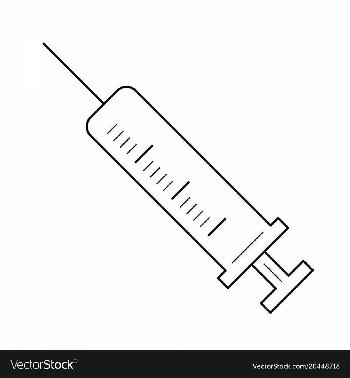 Fun coloring syringe for kids