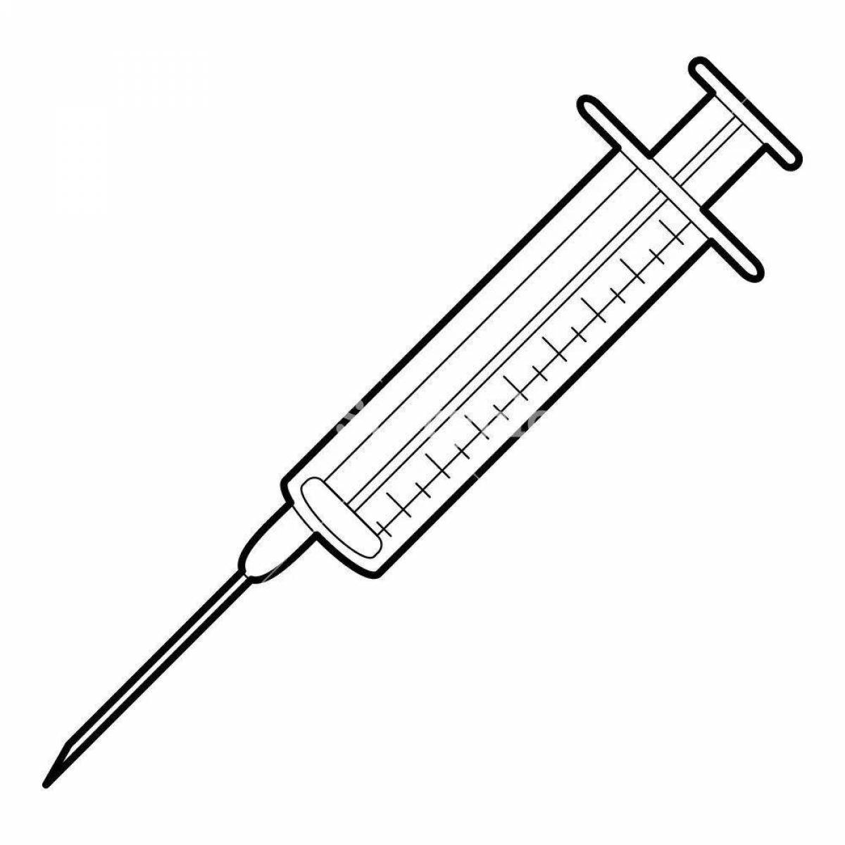 Fun syringe coloring for babies