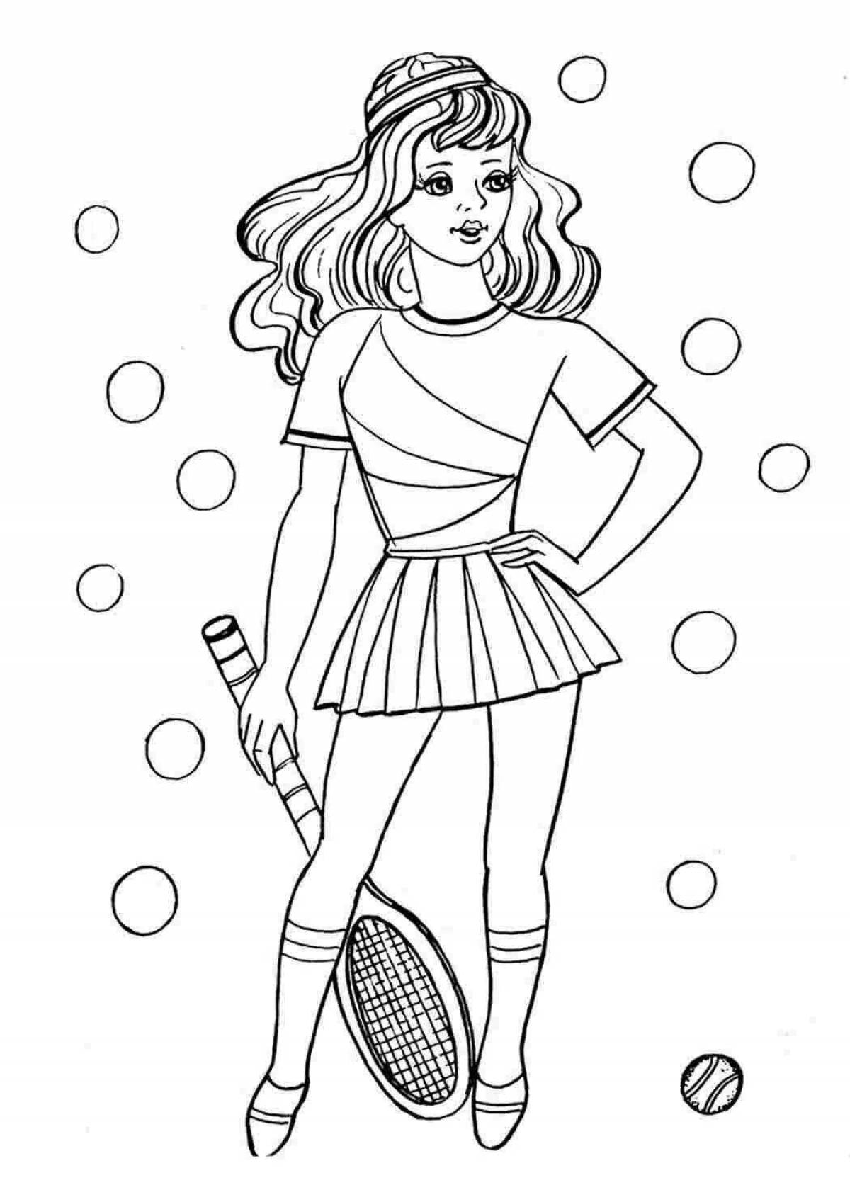 Color-frenzy coloring page fashion for girls