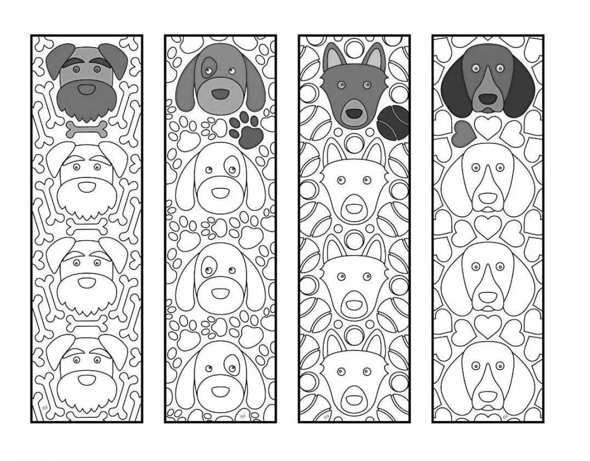 Amazing bookmark coloring page for girls