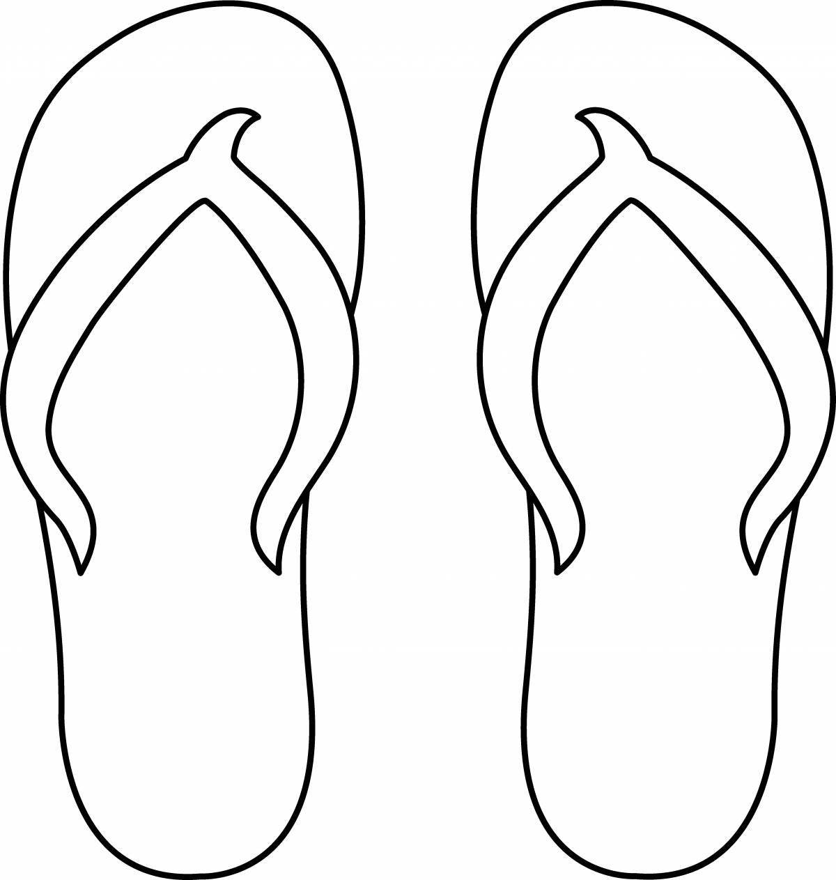 Coloring book luminous slippers for children