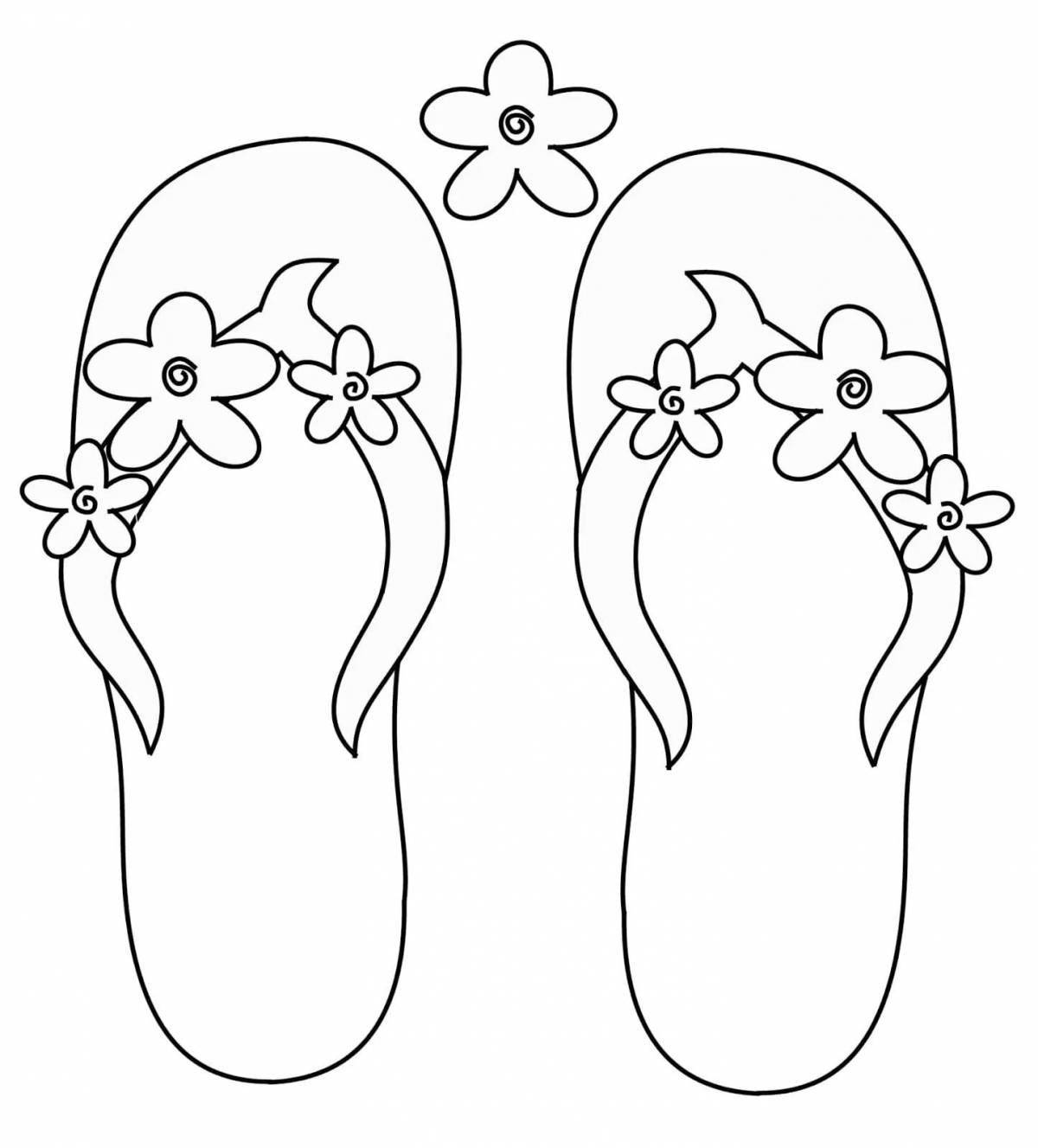 Sparkling slippers coloring book for kids