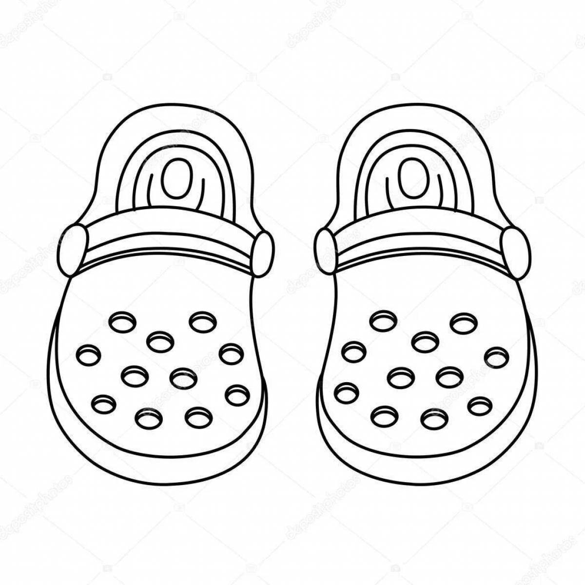 Shiny slippers coloring book for kids