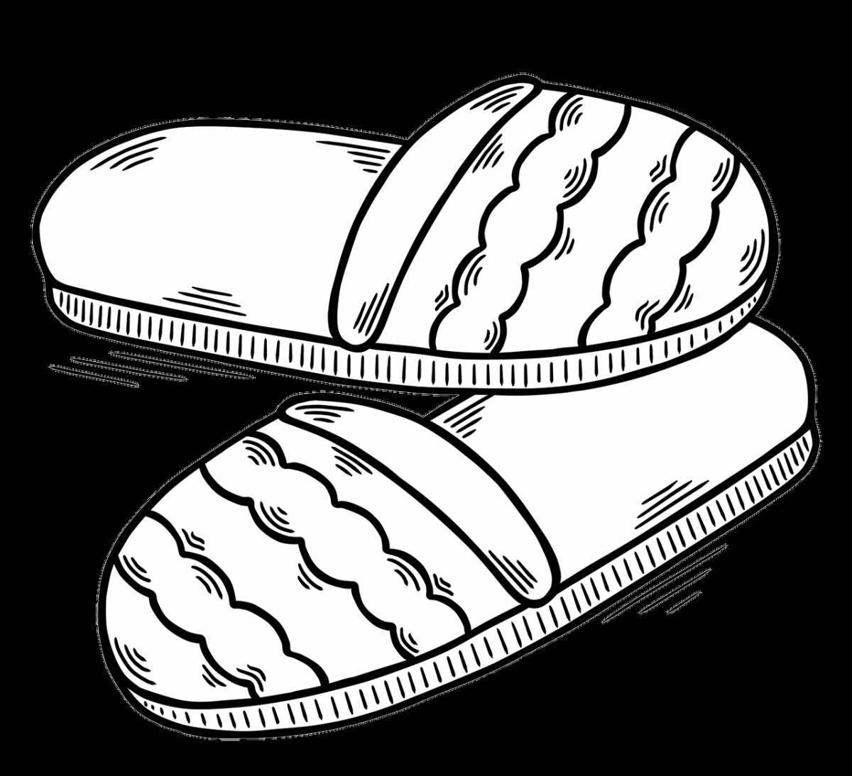 Amazing slippers coloring book for kids