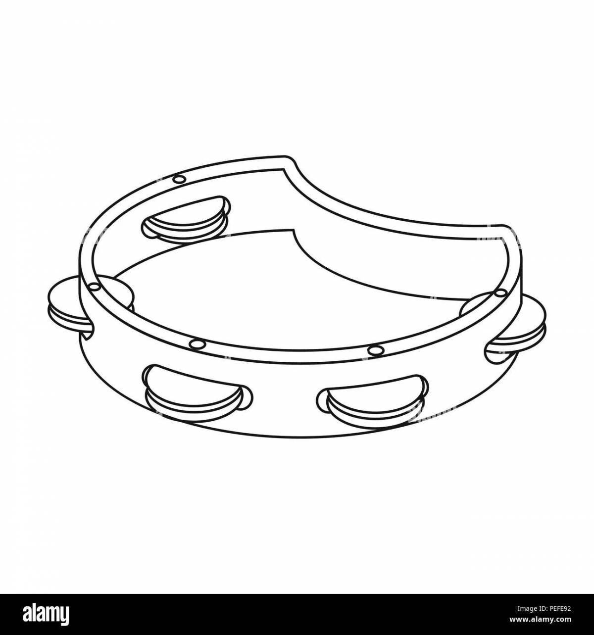 Бубен картинка для детей раскраска