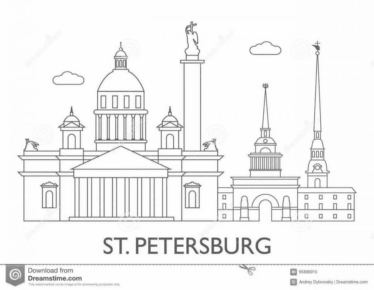 Силуэты зданий Санкт-Петербурга