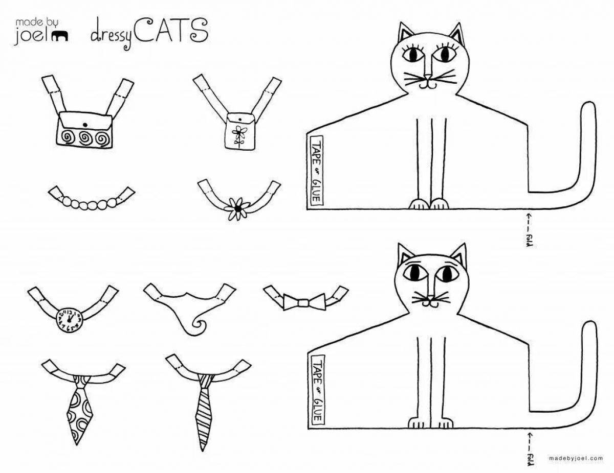 Схемы поделок из бумаги кот