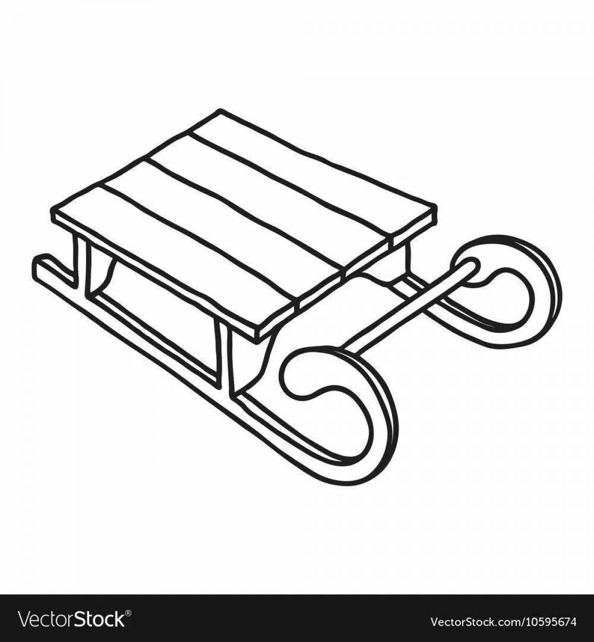 Photo Glowing sleigh coloring book for kids