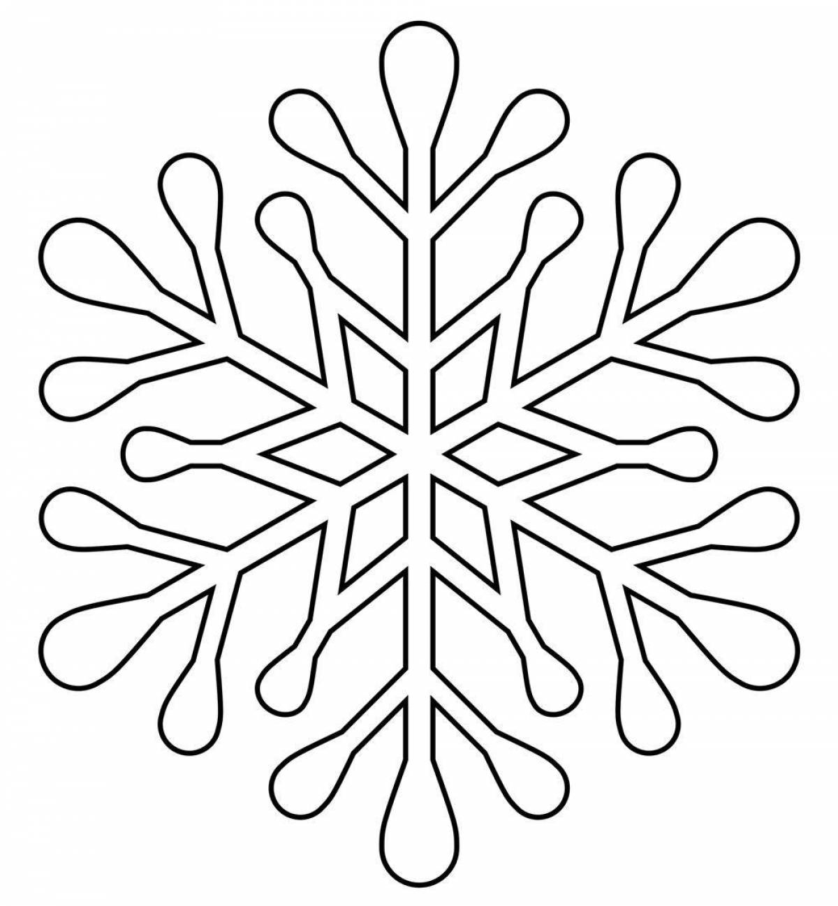 Fantastic snowflake coloring book for kids