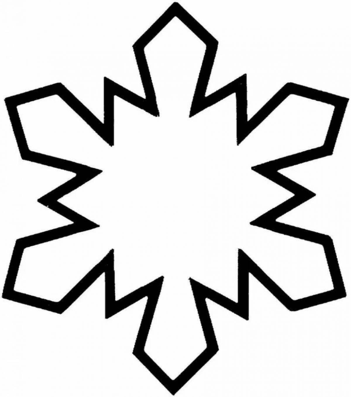 Glowing snowflake coloring book for kids
