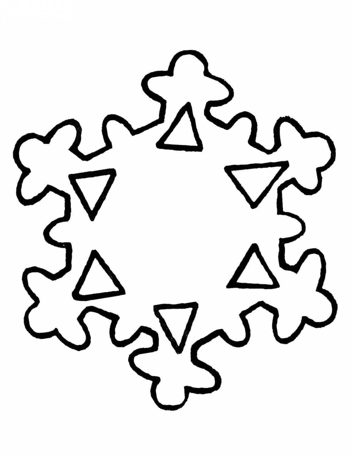 Creative snowflake coloring for kids