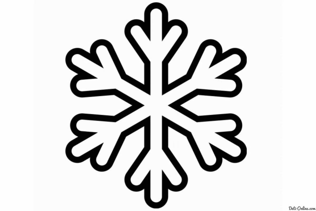 Funny snowflake coloring book for kids