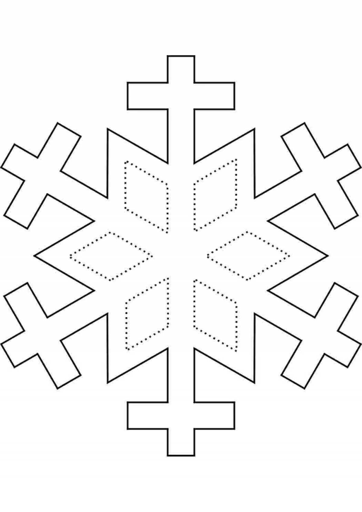 Exotic snowflake coloring book for kids