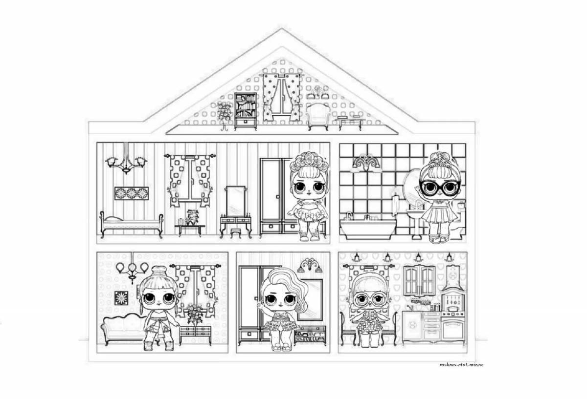Jazz dollhouse coloring book