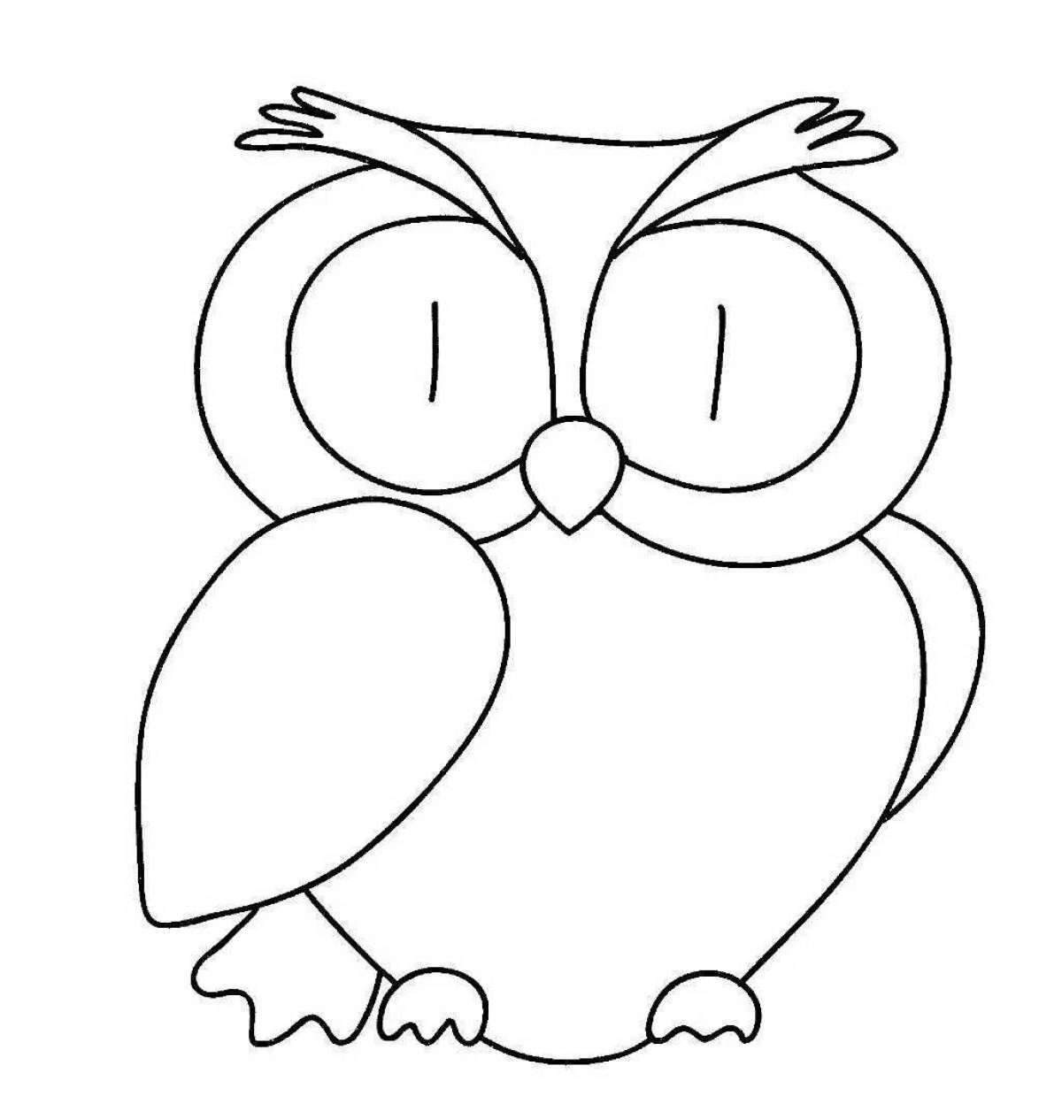 Gorgeous owl coloring book for kids