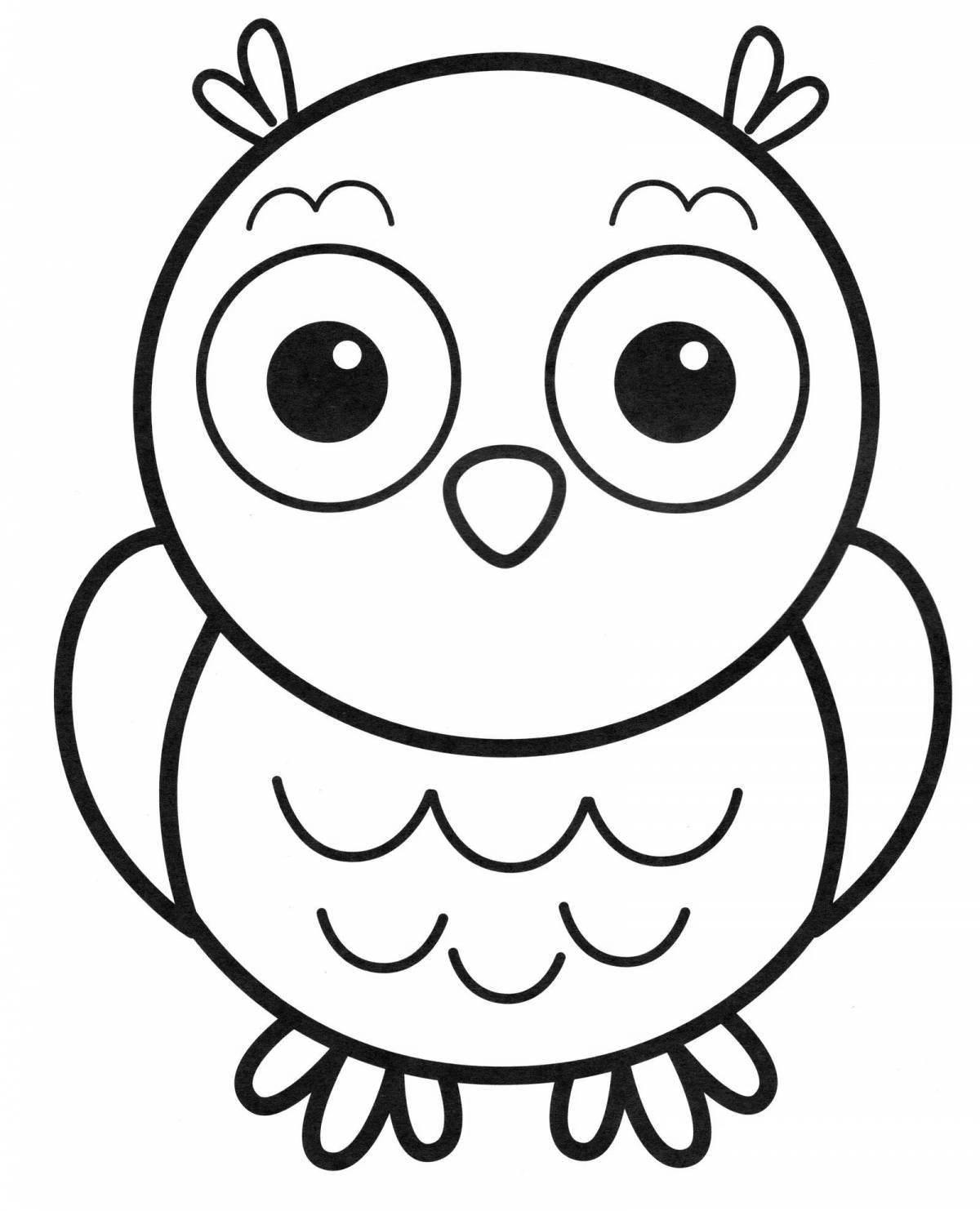 Rampant owl coloring book for kids