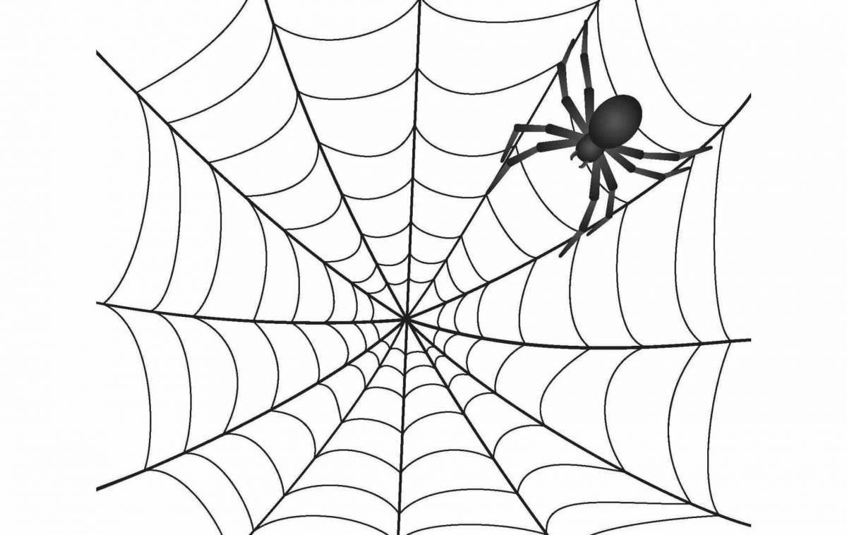 Glowing web coloring book for kids