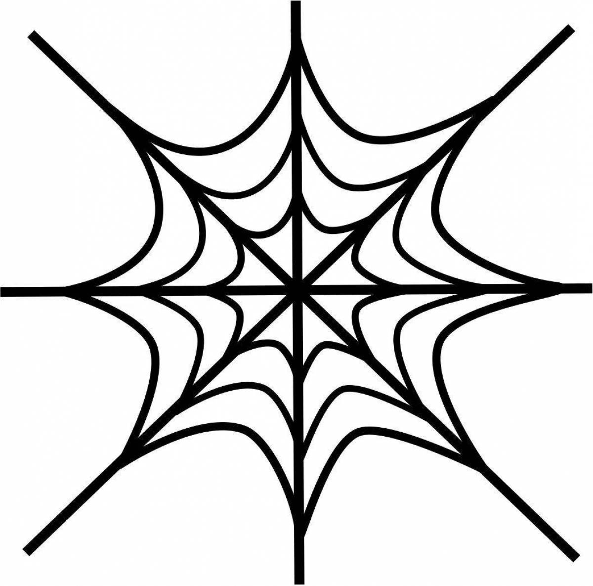 Intricate web coloring for kids