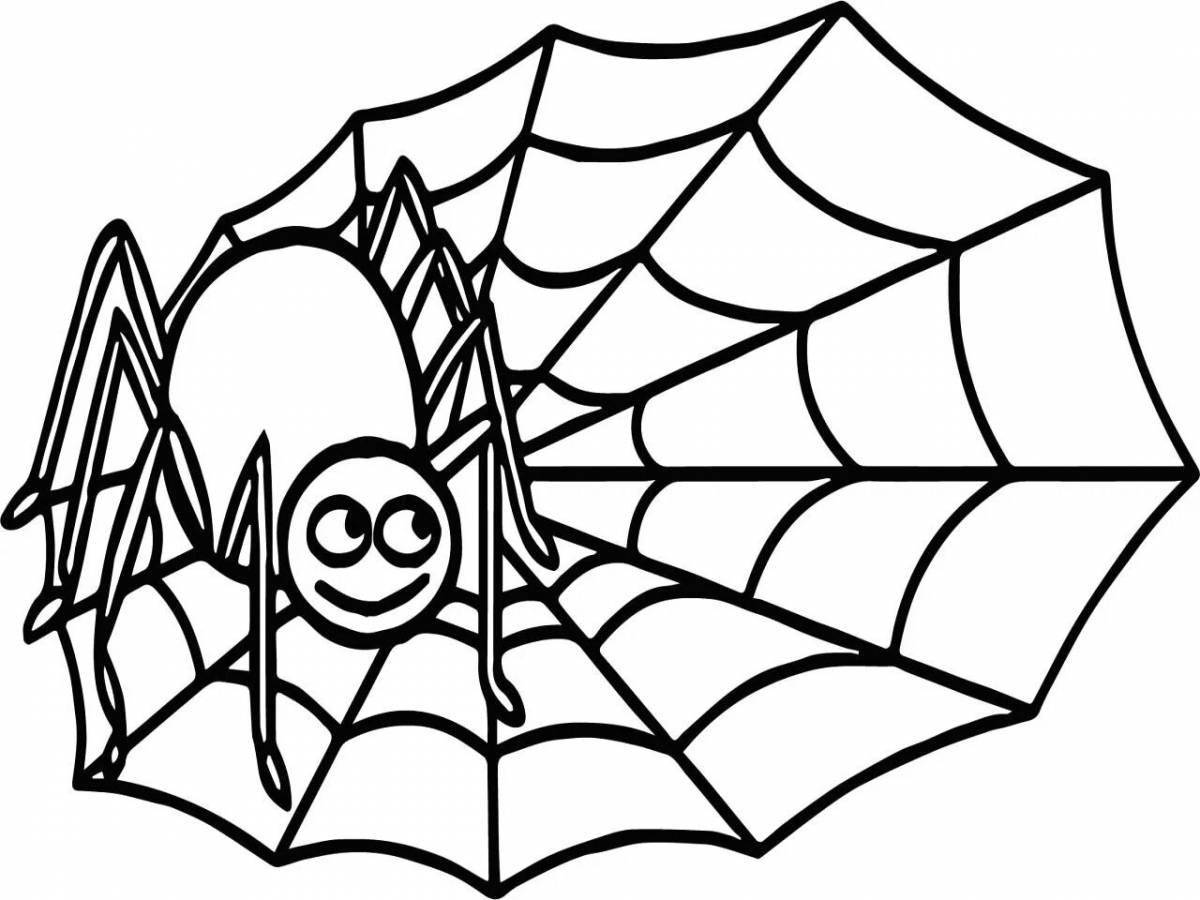 Intricate web coloring book for kids
