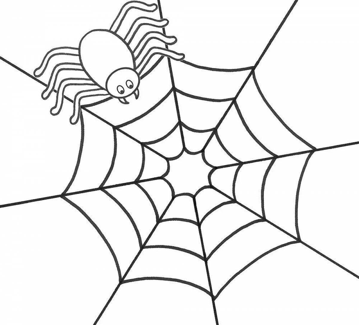 Showy web coloring book for kids