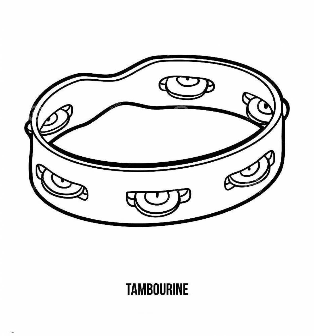 Live coloring tambourine for the little ones