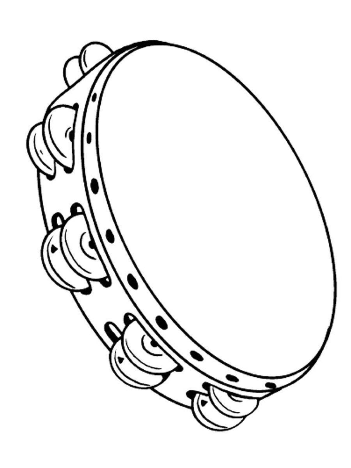 Holiday coloring tambourine for the little ones
