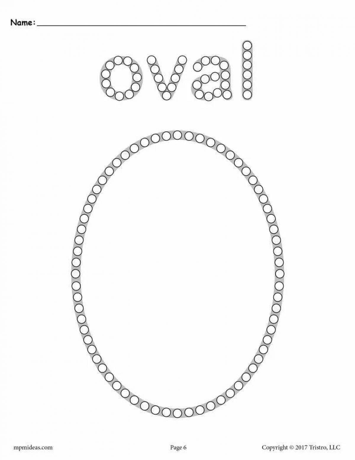 Fun oval coloring book for kids