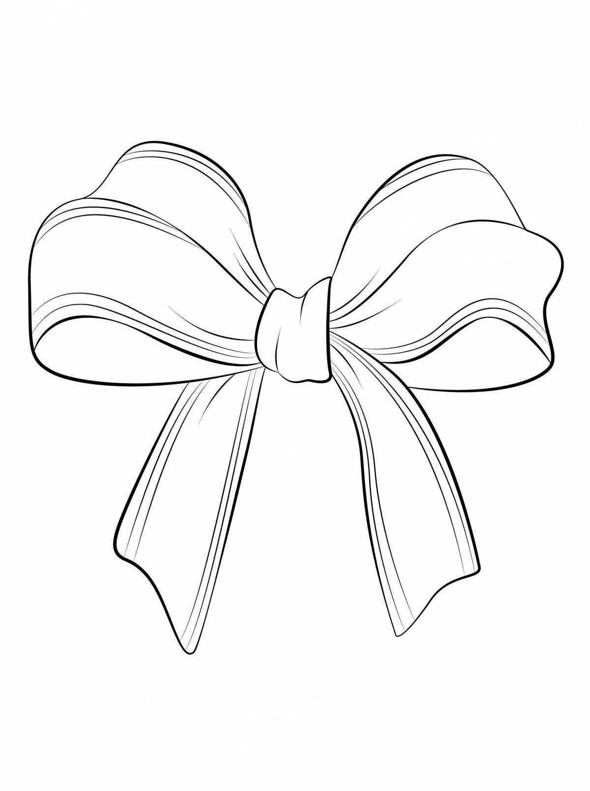 Coloring book with bright bows for children